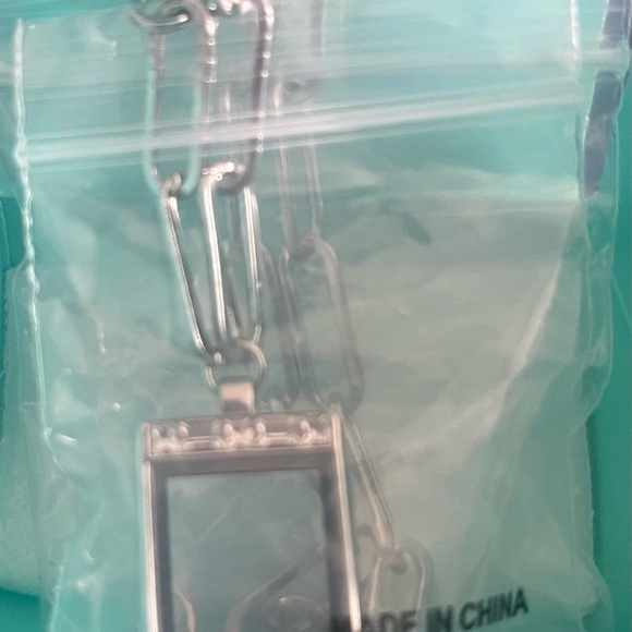 U Shaped Crystal Living Locket Necklace on Paperclip Chain - Picture 3 of 3